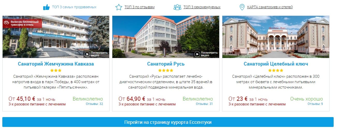 Лечебно-оздоровительные курорты России 